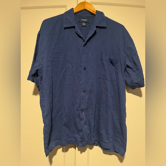 Nautica Men’s Sleepwear Button Down Shirt - Picture 1 of 3